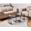 Beliani Set of 2 Side Tables KENDALL Tempered Glass Black 2