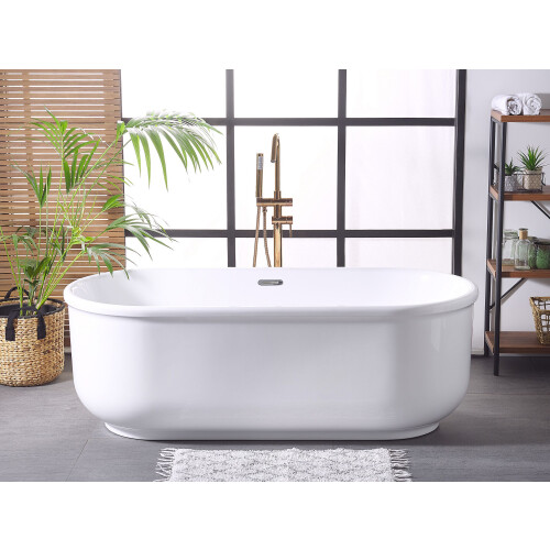 Beliani Freestanding Bathtub PINEL 1700 x 800 mm White 1
