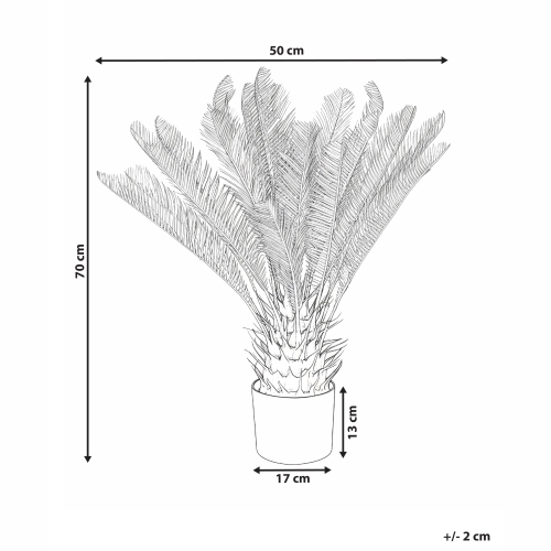 Beliani Artificial Plant ARECA PALM TREE 70 cm Gold 2