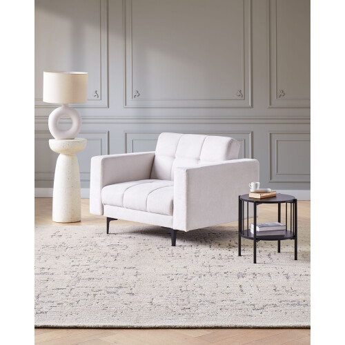 Beliani Armchair ALNES Fabric Off-White 1