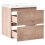 Beliani Vanity Unit with Basin 60 x 49 cm Light Brown LAGOA 2