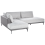 Beliani Corner Sofa 3 Seater MYKEN Fabric Light Grey Right Hand 2