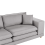 Beliani Sofa 2 Seater HEDEN Fabric Grey with Cushion 6