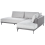Beliani Corner Sofa 3 Seater MYKEN Fabric Light Grey Left Hand 4