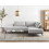 Beliani Corner Sofa 3 Seater MYKEN Fabric Light Grey Left Hand 2