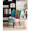 Beliani Armchair VOSS Fabric Blue 2