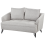 Beliani Sofa 2 Seater HOBRO Fabric Light Grey 4