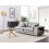 Beliani Sofa 2 Seater HEDEN Fabric Grey with Cushion 2