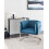 Beliani Armchair LARVIK Velvet Blue 2