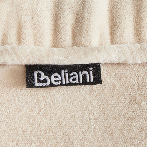 Beliani Pouffe YULLE Velvet Light Beige 1