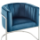 Beliani Armchair LARVIK Velvet Blue 6