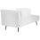 Beliani Right-Hand Chaise Longue RIOM Fabric White 5