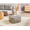 Beliani Pouffe LUTZ Cotton Grey 2