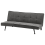 Beliani Sofa Bed 3 Seater HASLE Fabric Dark Grey 4
