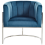Beliani Armchair LARVIK Velvet Blue 4