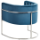 Beliani Armchair LARVIK Velvet Blue 5
