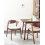 Beliani Set of 2 Dining Chairs LILLY Fabric Brown/ Beige 2