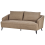Beliani Sofa 3 Seater HOBRO Fabric Light Brown 5