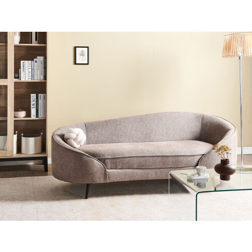 Beliani Sofa 2 Seater SAVAR Fabric Brown 1