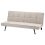 Beliani Sofa Bed 3 Seater HASLE Fabric Beige 4