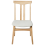 Beliani Set of 2 Dining Chairs AVALON Wood Light Beige 3