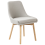 Beliani Set of 2 Dining Chairs MELFORT Fabric Light Grey 4