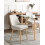 Beliani Set of 2 Dining Chairs MELFORT Fabric Light Grey 2