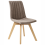 Beliani Set of 2 Dining Chairs CALGARY Fabric Brown 4