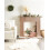 Beliani Fireplace Mantel BUNBURY Light Brown 2