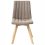 Beliani Set of 2 Dining Chairs CALGARY Fabric Brown 5