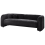 Beliani Sofa 3 Seater LEIREN Chenille Black 4