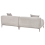 Beliani Sofa 3 Seater MATILA Fabric Light Grey 5