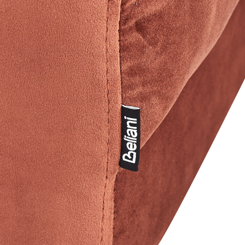 Beliani Ottoman ALNES Velvet Light Red 2