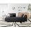 Beliani Sofa 3 Seater SOKNA Fabric Black with Tables 2