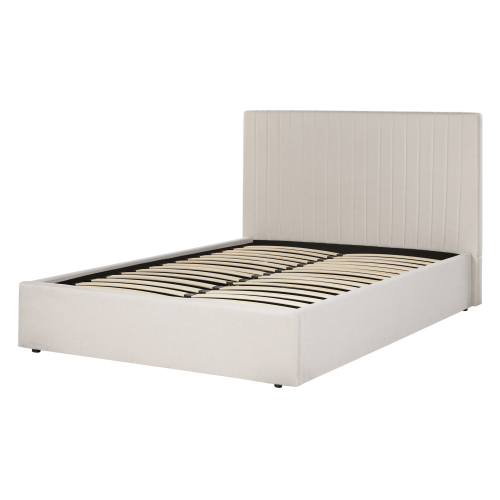 Beliani Ottoman Bed VION Fabric Light Beige 140 x 200 cm (EU Double) 2