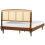 Beliani Bed with LED Rattan VARZY 160 x 200 cm (EU King Size) Brown 4