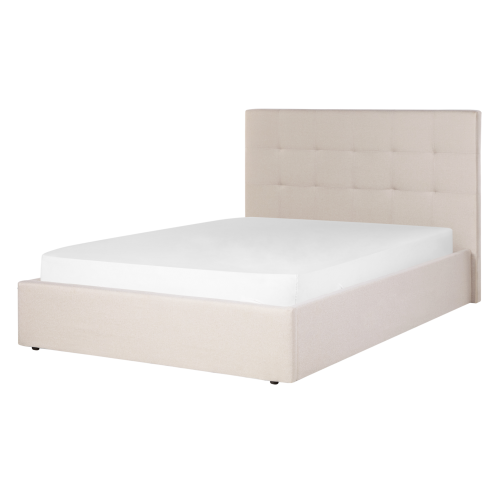 Beliani Ottoman Bed LORIENT Fabric Beige 140 x 200 cm (EU Double) 1