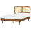 Beliani Bed with LED Rattan VARZY 140 x 200 cm (EU Double) Brown 4