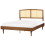 Beliani Bed with LED Rattan VARZY 160 x 200 cm (EU King Size) Brown 2