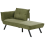 Beliani Left-Hand Chaise Longue ROCAMADOUR Fabric Green 4