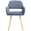 Beliani Set of 2 Dining Chairs CHICAGO Fabric Navy Blue 4