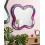 Beliani Wall Mirror PULNOY 72 cm 80 cm Pink 2