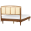 Beliani Bed with LED Rattan VARZY 140 x 200 cm (EU Double) Brown 6