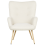 Beliani Wingback Chair VEJLE with Footstool Boucle Off-White 14