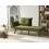 Beliani Left-Hand Chaise Longue ROCAMADOUR Fabric Green 2