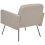 Beliani Armchair NARKEN Fabric Beige 9