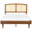 Beliani Bed with LED Rattan VARZY 140 x 200 cm (EU Double) Brown 5