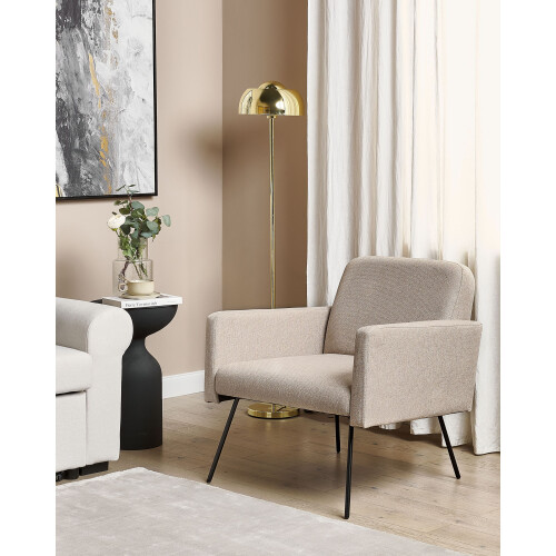 Beliani Armchair NARKEN Fabric Beige 2