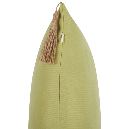 Beliani Throw Cushion CHMISTAR 45 x 45 cm Olive Green Solid 1