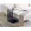 Beliani Side Table LOURDES Tempered Glass Black 2